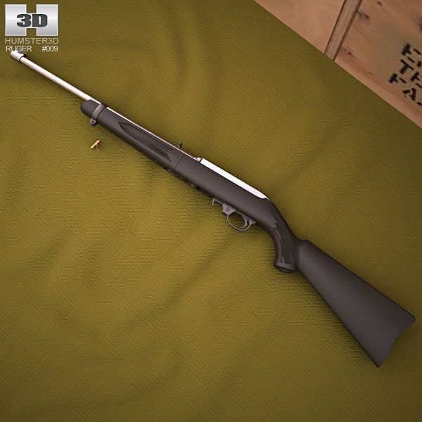儒格10/22半自动步枪 3D模型