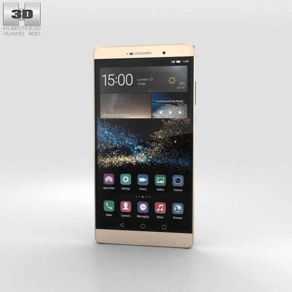 Huawei P8max Luxurious Gold 3D 모델 