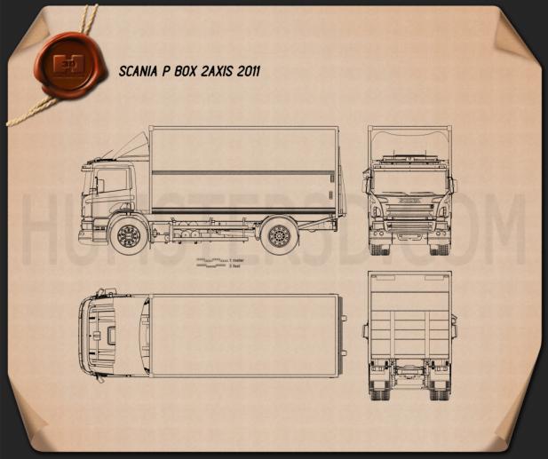 Scania P Box 2011 Blueprint