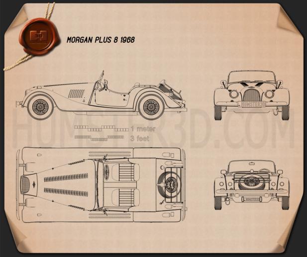 Morgan Plus 8 1968 設計図
