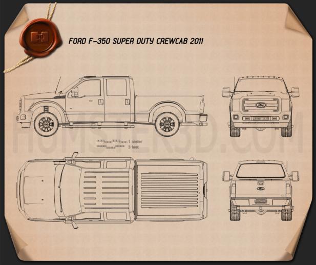 Ford Super Duty Crew Cab 2011 Blueprint