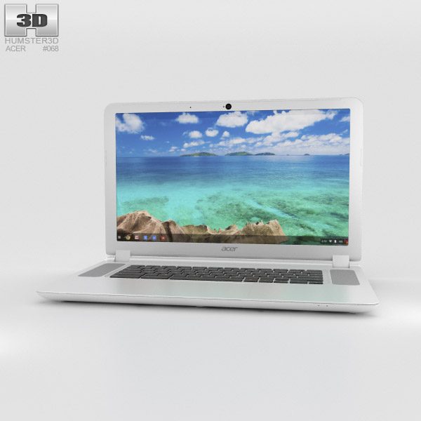 Acer Chromebook 15 Weiß 3D-Modell