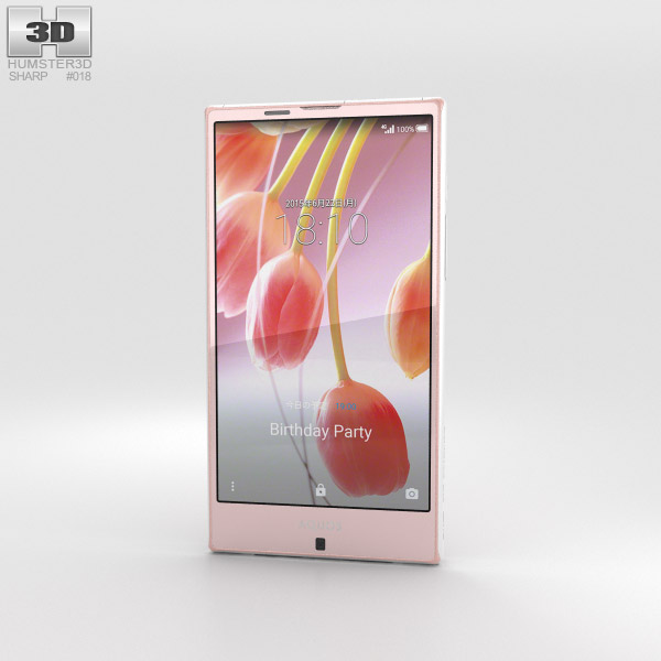 Sharp Aquos Serie SHV32 Pink 3D model
