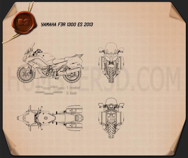 Yamaha FJR1300 ES 2013 設計図