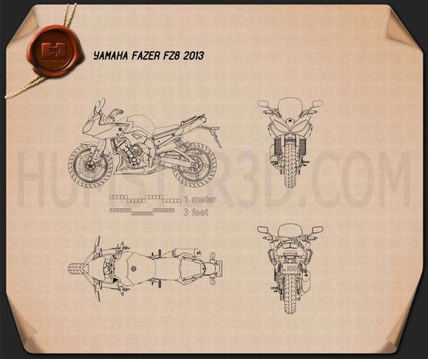 Yamaha FZ8 2013 Blueprint