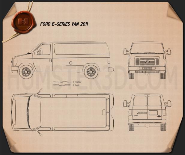 Ford E-series Van 2011 Blueprint