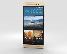 HTC One M9+ Amber Gold 3Dモデル