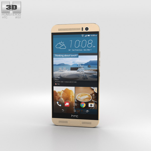 HTC One M9+ Amber Gold Modèle 3D