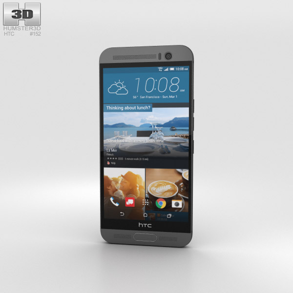 HTC One M9+ Gunmetal Gray Modèle 3D