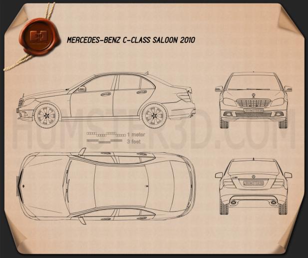 Mercedes-Benz Cクラス 2010 設計図