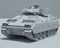 M2A1 Bradley 3d model clay render