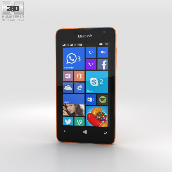 Microsoft Lumia 430 Orange 3D model