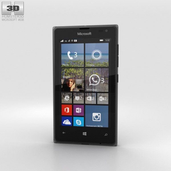 Microsoft Lumia 532 Nero Modello 3D