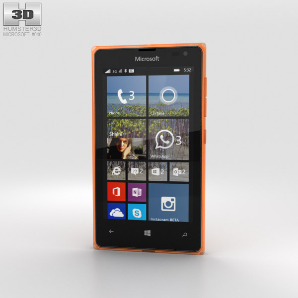 Microsoft Lumia 532 Orange 3D model