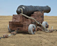 Naval Cannon 3d model back view