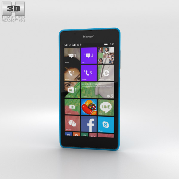 Microsoft Lumia 540 Blue 3D-Modell