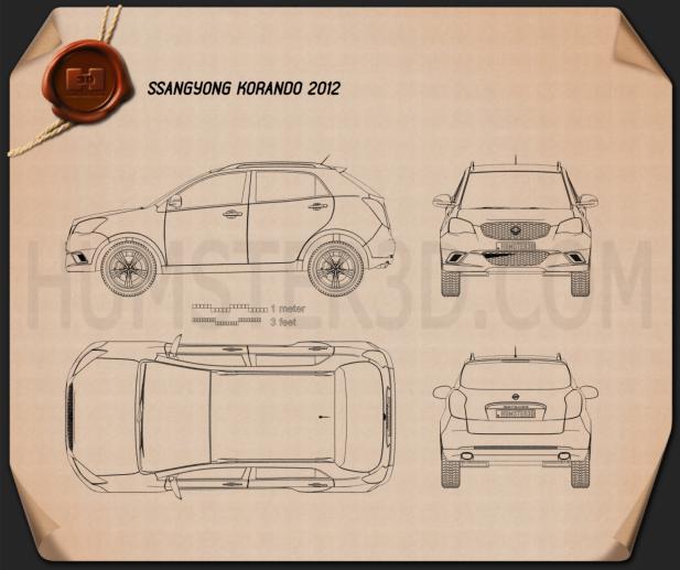 SsangYong Korando (New Actyon) 2012 Blueprint