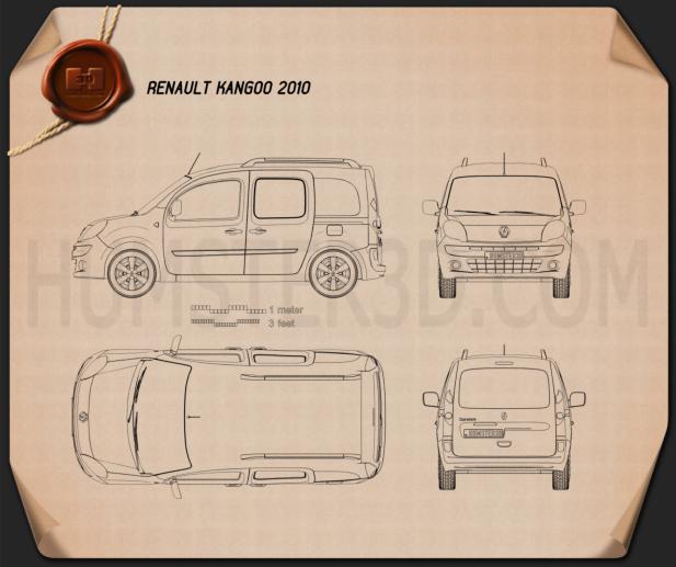 Renault Kangoo 2010 Blueprint