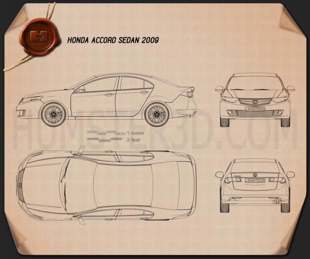 Honda Accord sedan Blueprint