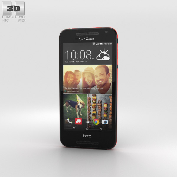 HTC Desire 612 Nero Modello 3D
