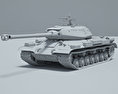 IS-4 Modelo 3D clay render