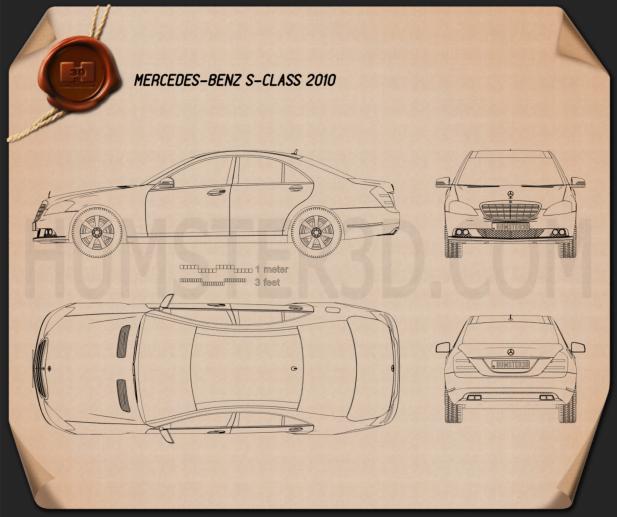 Mercedes-Benz S-class Blueprint
