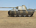 Panzerkampfwagen V Panther 3D-Modell Seitenansicht