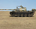 T-55 Modelo 3d vista lateral
