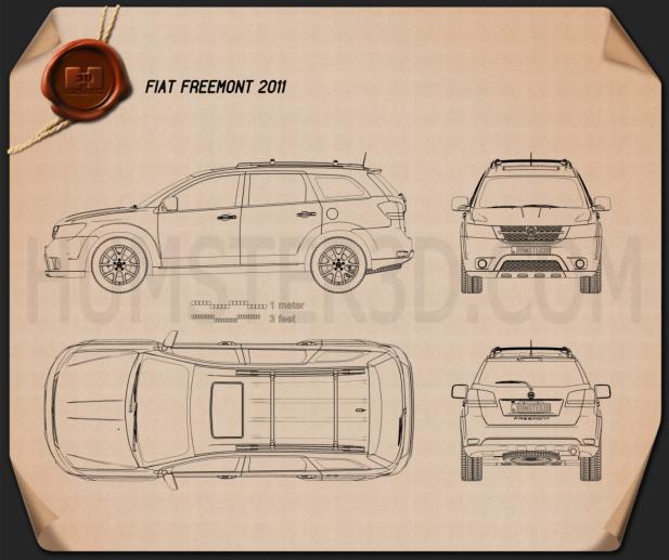 Fiat Freemont 2011 테크니컬 드로잉