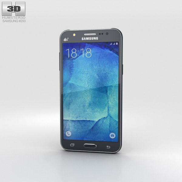 Samsung Galaxy J5 Preto Modelo 3d
