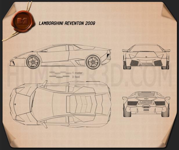 Lamborghini Reventon Blaupause