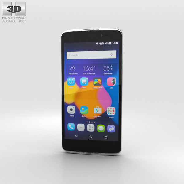 Alcatel One Touch Idol 3 4.7-inch Silver 3D 모델 