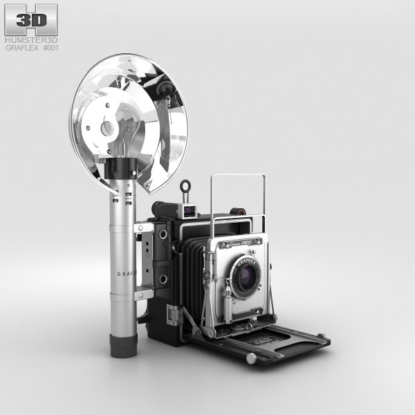 Graflex Crown Graphic Press Camera Modello 3D