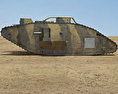 Mark V Tank 3D模型 侧视图