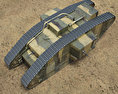 Mark V Tank 3D模型 顶视图