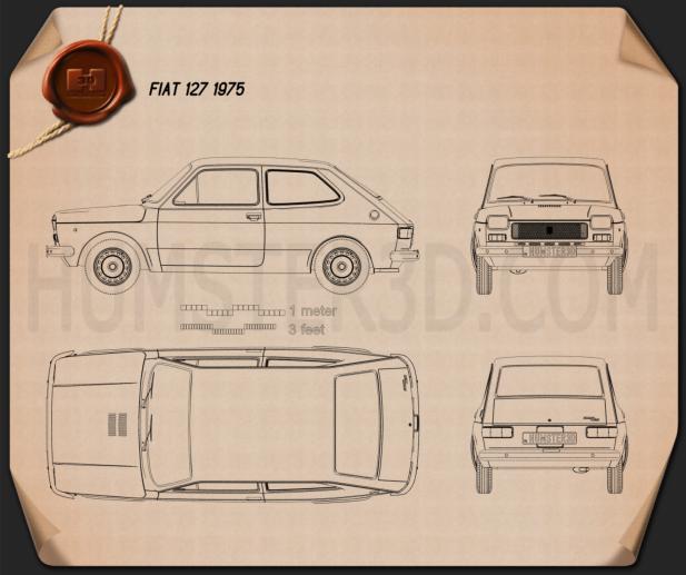 Fiat 127 1975 設計図