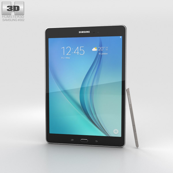 Samsung Galaxy Tab A 9.7 S Pen Smoky Titanium 3D model