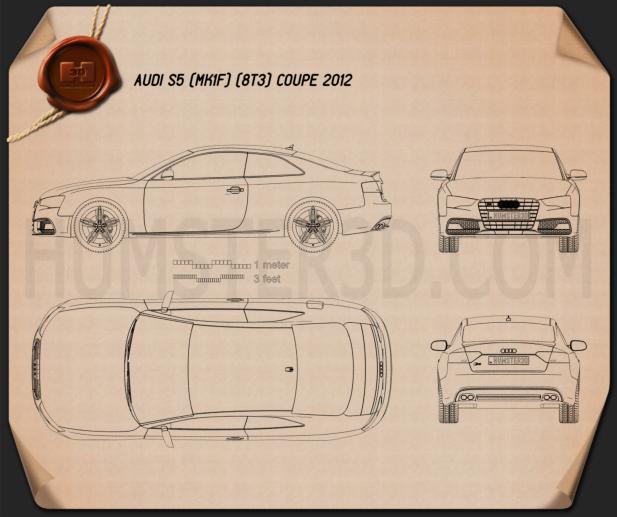 Audi S5 coupe 2012 Blueprint