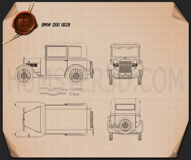 BMW DiXi 1928 Blueprint