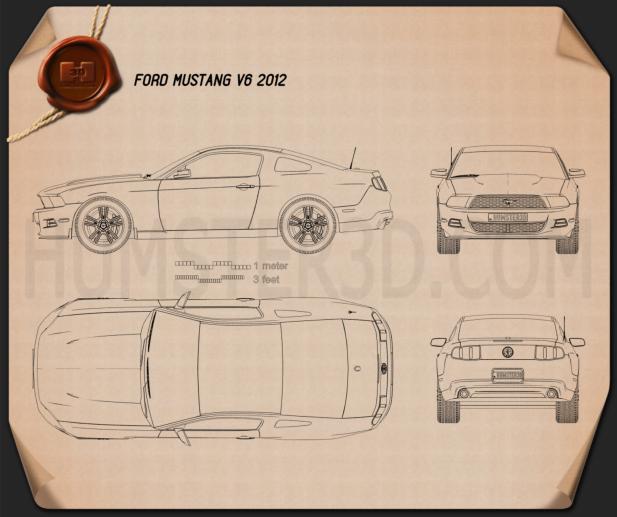 Ford Mustang V6 2012 Blueprint