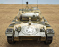 M24霞飛坦克 3D模型 正面图