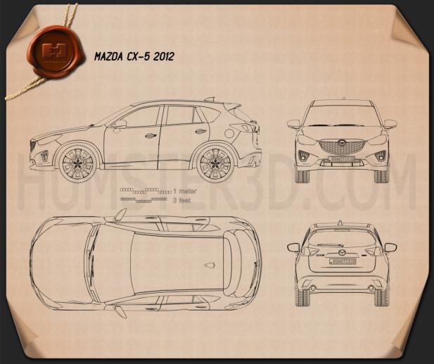 Mazda CX-5 2012 테크니컬 드로잉
