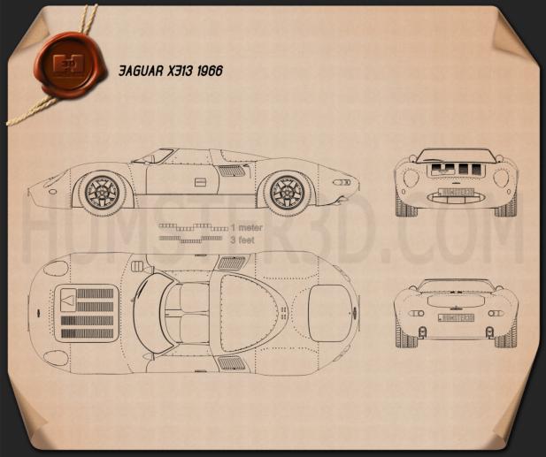 Jaguar XJ13 1966 設計図