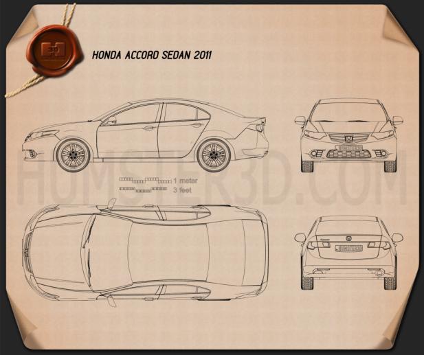 Honda Accord 轿车 2011 蓝图