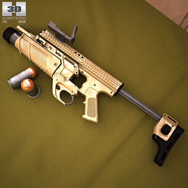 FN Scar MK13 EGLM 3D模型