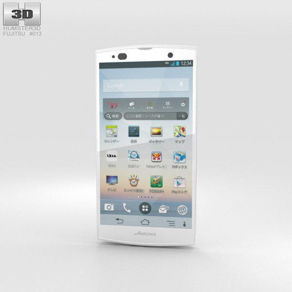 Fujitsu Arrows A 202F White 3D model