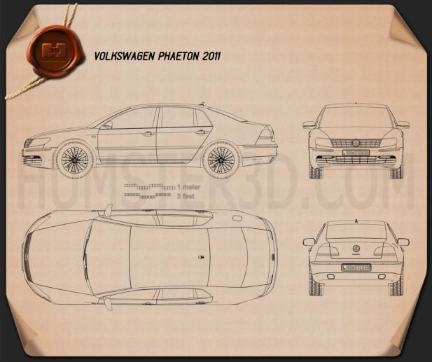 Volkswagen Phaeton 2011 Blueprint