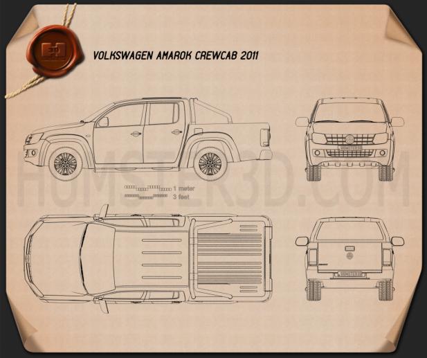 Volkswagen Amarok Crew Cab 2010 Blueprint