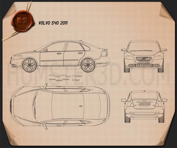 Volvo S40 2011 設計図