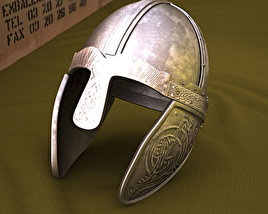 Embossed Viking Helmet 3D model